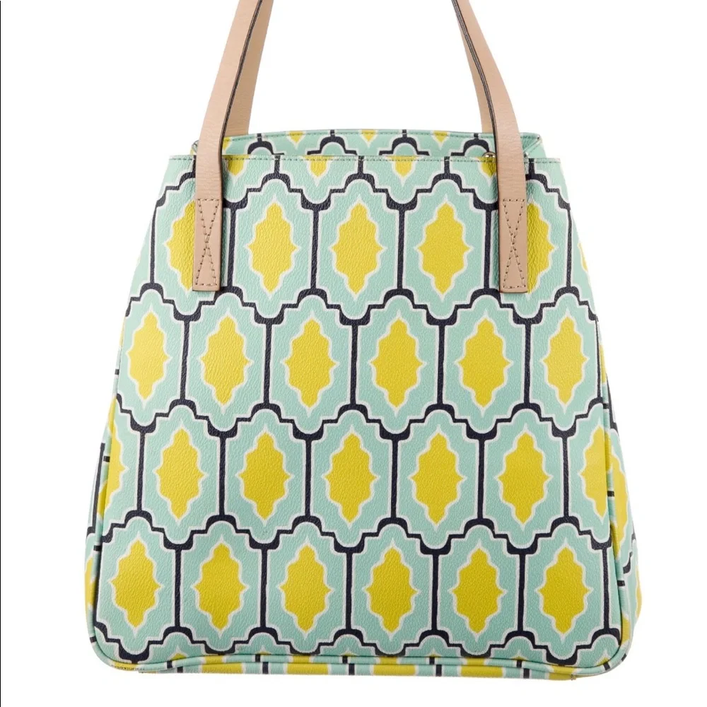 Kate Spade Leather Trimmed Coated Canvas Tote